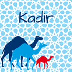 arabisch kaartje met kamelen ook geschikt voor adoptie